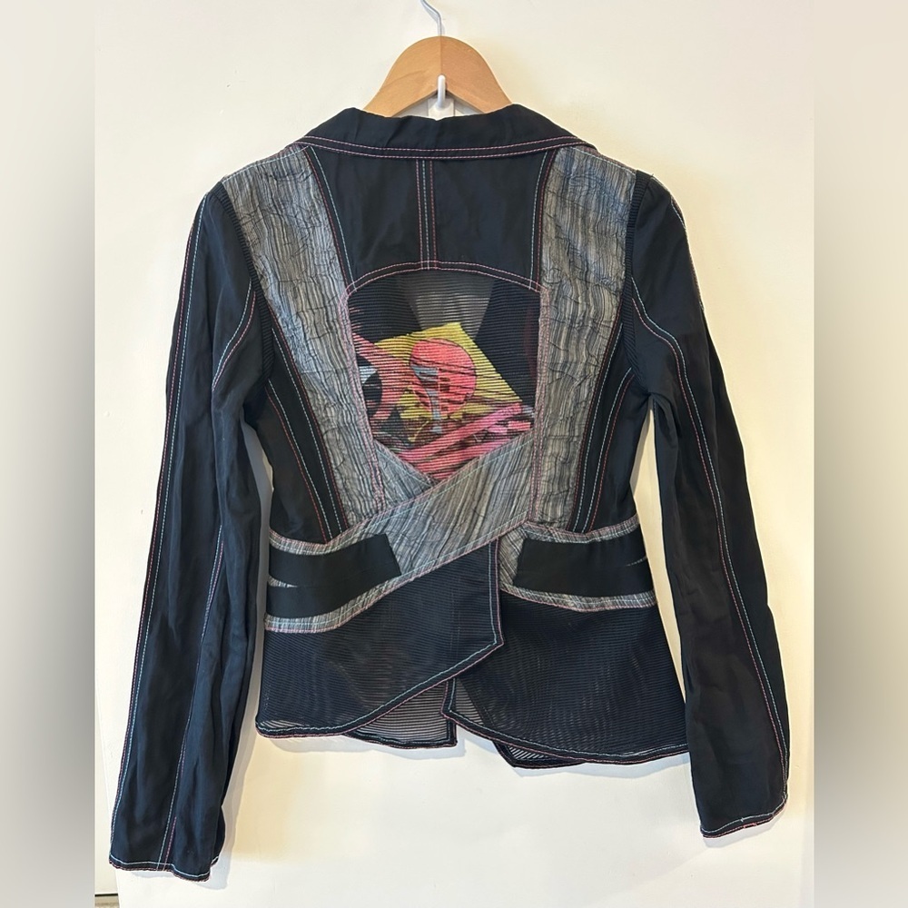 OHDD Marco Fantini Vintage Avant-Garde Mixed Media Blazer - XS